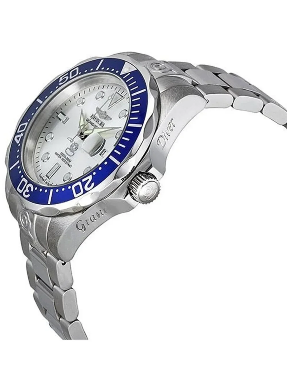 NWT Invicta Grand Diver Silver Dial Men's Watch